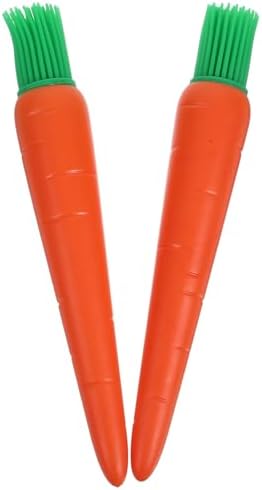BESPORTBLE 2pcs Silicone Pastry Brush Set Orange Food-grade Silicone