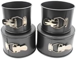 4Pcs Springform Pan (4inch, 5inch, 6inch, 7inch), Non-stick Cake Tin