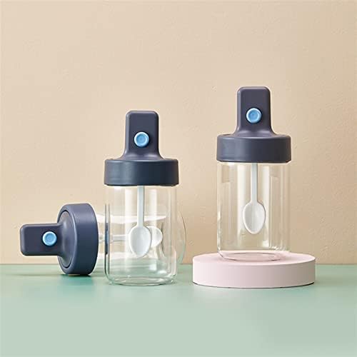 Glass Spice Jars Rack Organizer Set with Lid