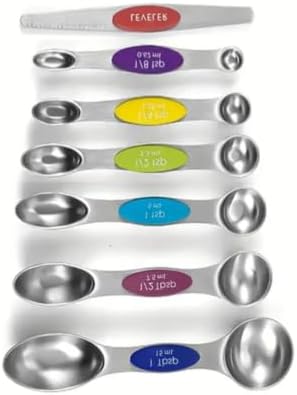 Magnetic Stackable 430 Stainless Steel Dual‐End Measuring Spoons Set