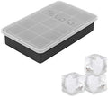 Tovolo Silicone Ice Cube Tray with Lid for Freezer Charcoal Gray