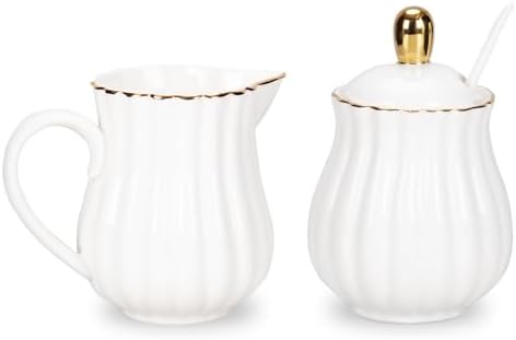 Porcelain Sugar and Creamer Set