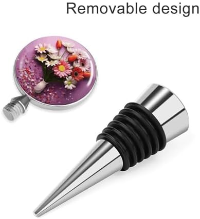 Fresh Flowers Wine Stopper Vacuum Alloy Wine Bottle Stopper Reusable