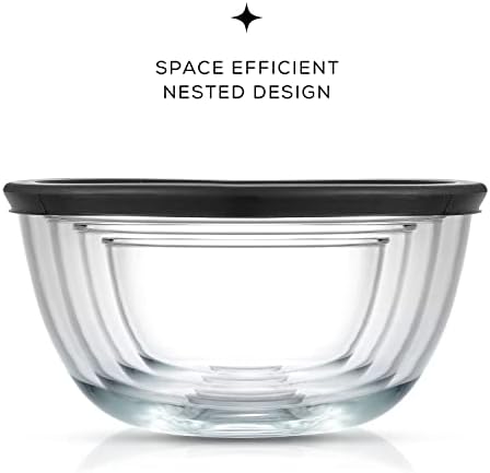 JoyJolt Kitchen Mixing Bowls - 8pc Glass with Lids Set – Neat Nesting