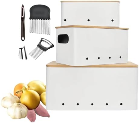 Modern kitchen storage container, stacked metal storage box, 3-piece