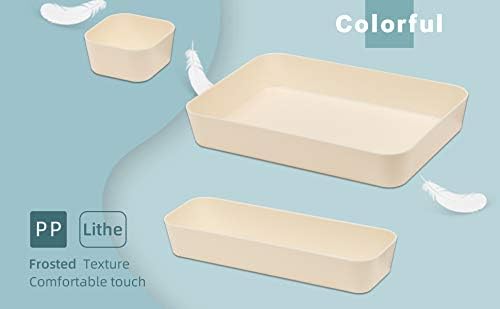 Color Plastic Desk Drawer Organizers For Makeup Bathroom Office