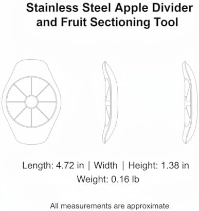 Stainless Steel Apple Divider and Fruit Sectioning Tool for Kitchen