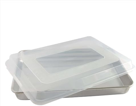 2‐Piece Aluminum Bakeware Set, 13x18 Inch Deep Rimmed Half‐Sheet