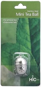 HIC Kitchen Mini Tea Ball Infusers, 18/8 Stainless Steel, Set of 4