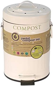 KitchenCraft 3 Litre Compost Bin, Cream