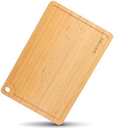 Bamboo Cutting Boards for Kitchen, 15"L x 10"W Juice Groove Cutting