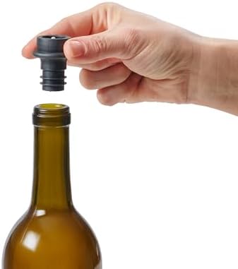 HIC Kitchen Bar Wine Preserver Stoppers, 2-Piece Reusable Bottle