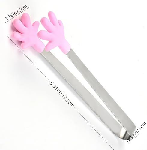 8PCS Mini Food Tongs, 5.3 inch