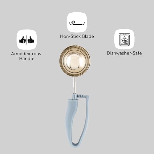 Restaurantware Comfy Grip 4 Ounce Gelato Scoop 1 Ambidextrous Ice