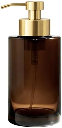 Bathroom Countertop Foaming Soap Dispenser Glass with Stainless Steel