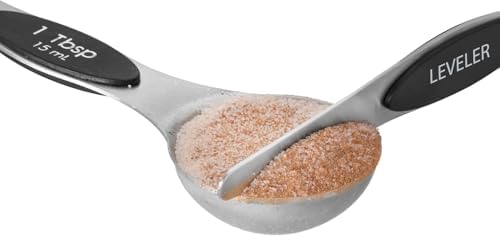 INKULTURE Magnetic Measuring Spoons Set of 7, Dual-Sided Stainless