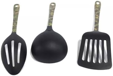 Camouflage Kitchen Utensil 3 PC Set- Turner, Slotted Spoon, Ladle