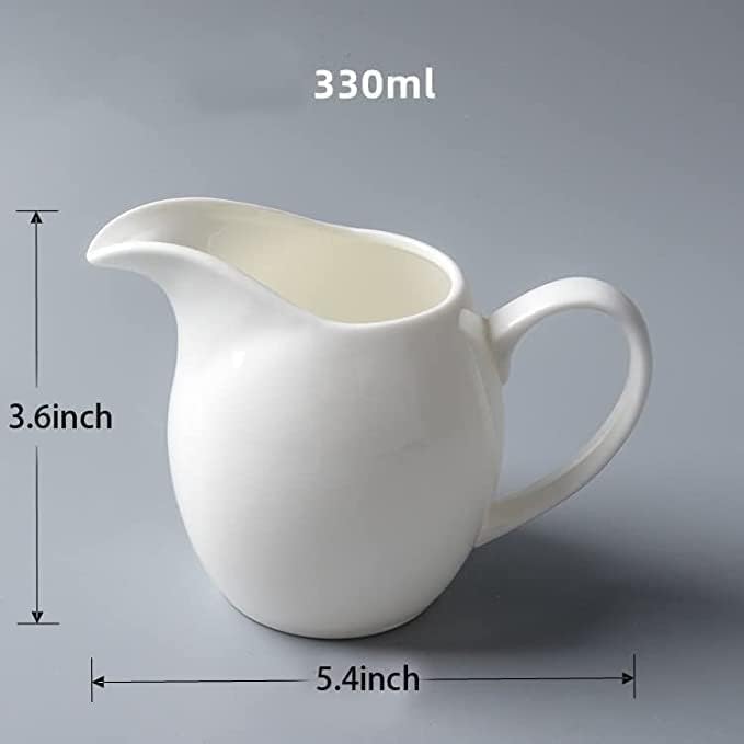 White Ceramic Sugar Bowl Set Creamer Coffee Milk Pitcher Serving Set