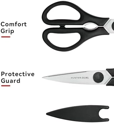 Kitchen Scissors for Food, HUNTER.DUAL Heavy Duty Come Apart Poultry