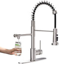 GIMILI 3 in 1 Brushed Nickel Filter Kitchen Faucet