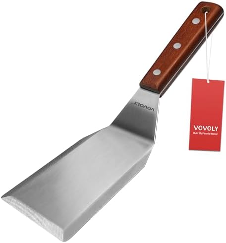 Metal Spatula for Cast Iron Skillets and Flat Top Grills, Full Tang