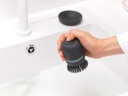 Brabantia 302626 Soap Dispensing Dish Brush, Dark Gray