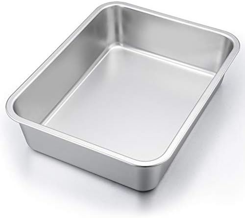 P&P CHEF Stainless Steel Lasagna Pan, Rectangular Baking Pan 12.7"