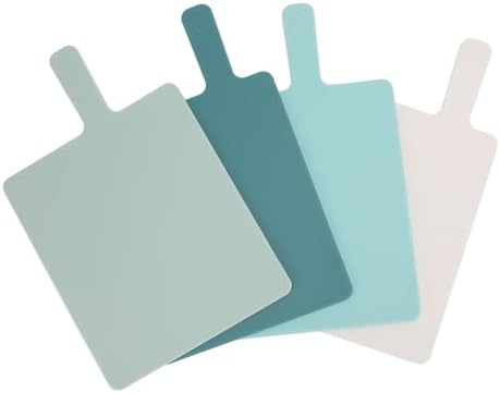 Plastic Cutting Boards Set 4PCS Color Coded Chopping Boards with