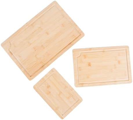 Lipper International Bamboo Wood Cutting Boards with Built-In Juice