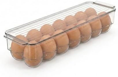 American Dream Egg Holder for Refrigerator, 14 Eggs, Clear
