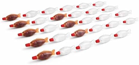100 Pack Fish-Shaped Soy Sauce Squeeze Bottles, 8ml Mini Condiment