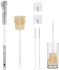 Adjustable Bottle Brush Set with Straw Cleaners & 2 Hooks 15.6"