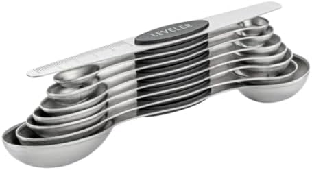 Restaurantware Black 8-Piece Stainless Steel Measuring Spoon Set, 1 Ct