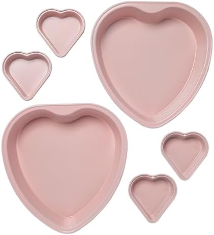 Paris Hilton Heart Shaped Nonstick Bakeware Set, Easy Release Carbon