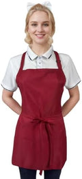 Adjustable Short Aprons for Women with 3 Pockets, Waterproof Kitchen