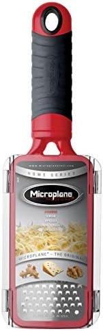 Microplane Home Series Hand Held Cheese Grater, Coarse, Red