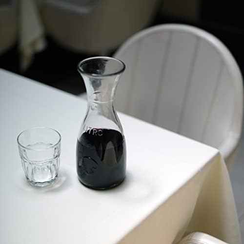 Bormioli Rocco Misura PZ Carafe, 33.75 oz - Embossed Marking, Wide