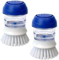 CELOX 2 Pack Dish Brush with Soap Dispenser