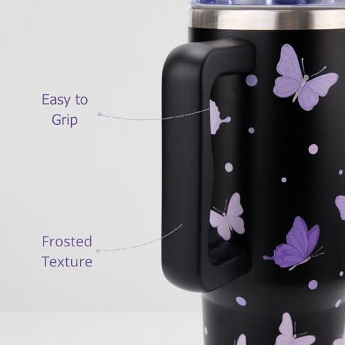 Butterfly Gifts for Women, Butterfly Tumbler 40 oz with Lid and Straw