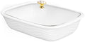 12" x 8" Ceramic Casserole Baking Dish With Glass cover, Lasagna Pan