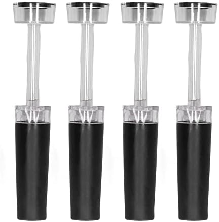 Vacuum Wine Stopper Set of 4 Silicone and Plastic Wine Bottle
