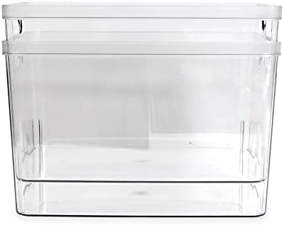 Isaac Jacobs 2-Pack Clear Storage Bins, 11.5” x 14” x 9”