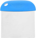 Stainless Steel Dough Cutter with Blue Ergonomic Plastic Handle for