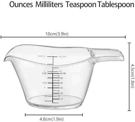 Small Plastic Liquid Measuring Cup for Kitchen and DIY with