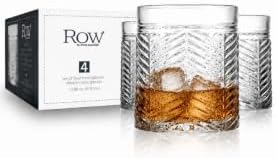 Set of 4 Double Old Fashioned Whiskey Glasses 13.86 oz, Heavy Base
