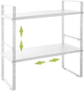 Across-Star Expandable Cabinet Shelf Organizer Rack, Stackable Kitchen
