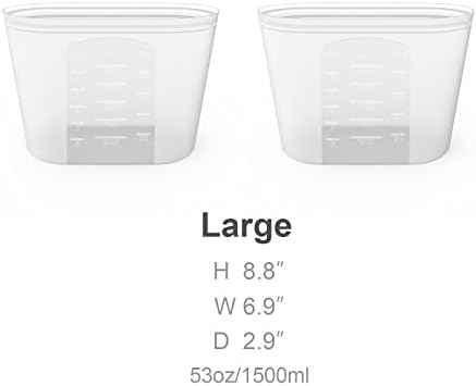 Winrock Reusable Silicone Food Storage Bag, for Microwave, Oven