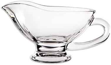 Fox Run Glass Gravy Boat, 9 oz, 270 ml Large Gravy Serving Dish With
