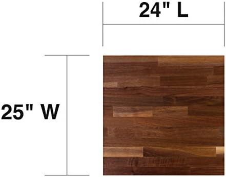 John Boos Walnut Wood Cutting Board, 24" x 25", 1.5" Thick