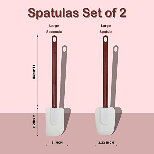 16.5 INCH Silicone Spatulas Heat Resistant Heavy Duty Rubber Spatulas